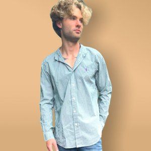 Mens polo Ralph Lauren long sleeve classic fit button down
